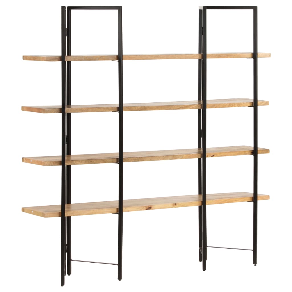 4 Tier Bookcase 160x35x160 cm Solid Mango Wood - OLBRIT