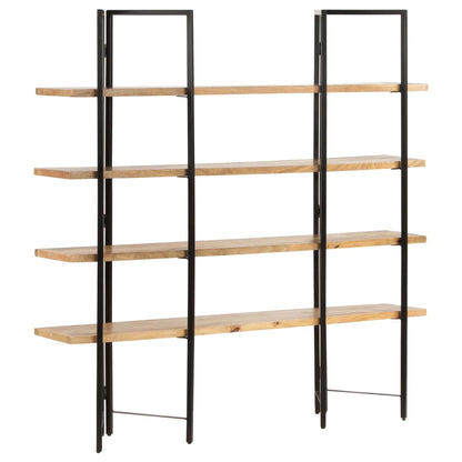 4 Tier Bookcase 160x35x160 cm Solid Mango Wood - OLBRIT
