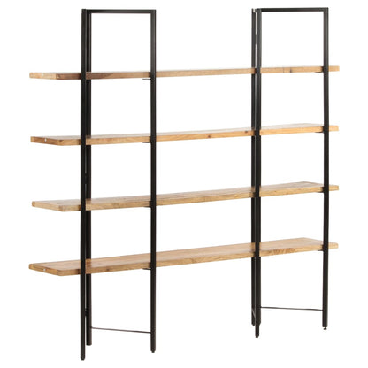 4 Tier Bookcase 160x35x160 cm Solid Mango Wood - OLBRIT