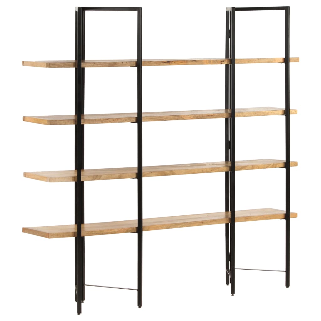 4 Tier Bookcase 160x35x160 cm Solid Mango Wood - OLBRIT