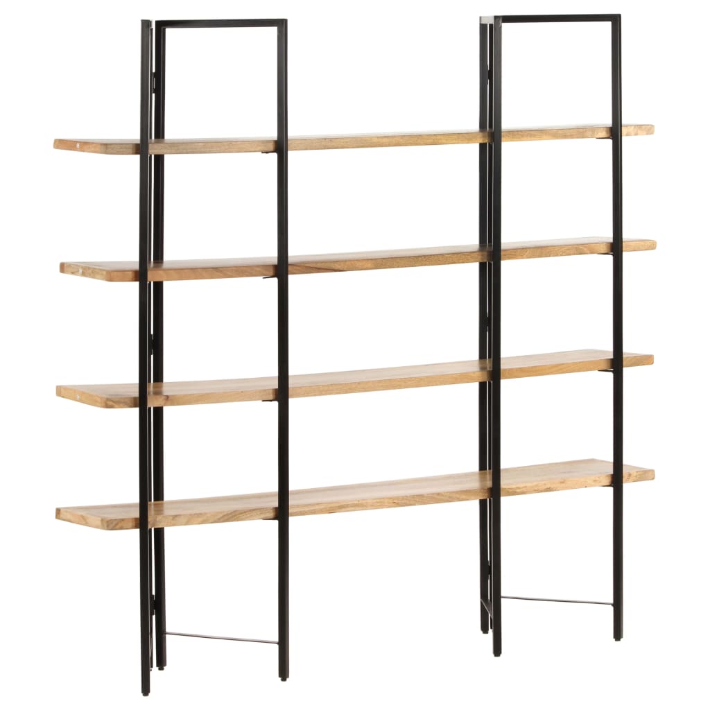 4 Tier Bookcase 160x35x160 cm Solid Mango Wood - OLBRIT