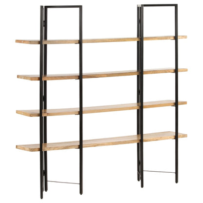 4 Tier Bookcase 160x35x160 cm Solid Mango Wood - OLBRIT