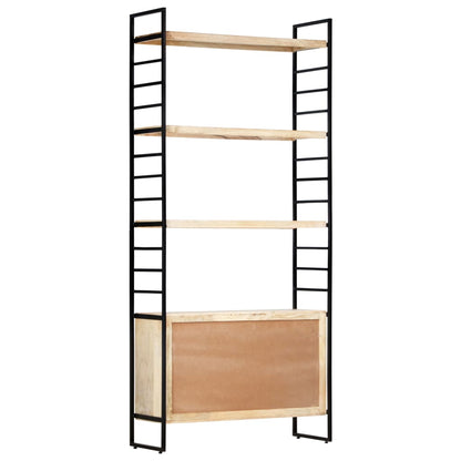4 Tier Bookcase 80x30x180 cm Solid Mango Wood - OLBRIT