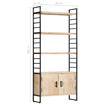 4 Tier Bookcase 80x30x180 cm Solid Mango Wood - OLBRIT