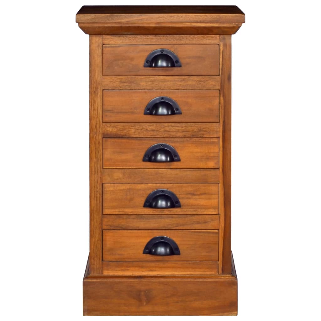 5-Drawer Cabinet 35x30x60 cm Solid Teak Wood - OLBRIT