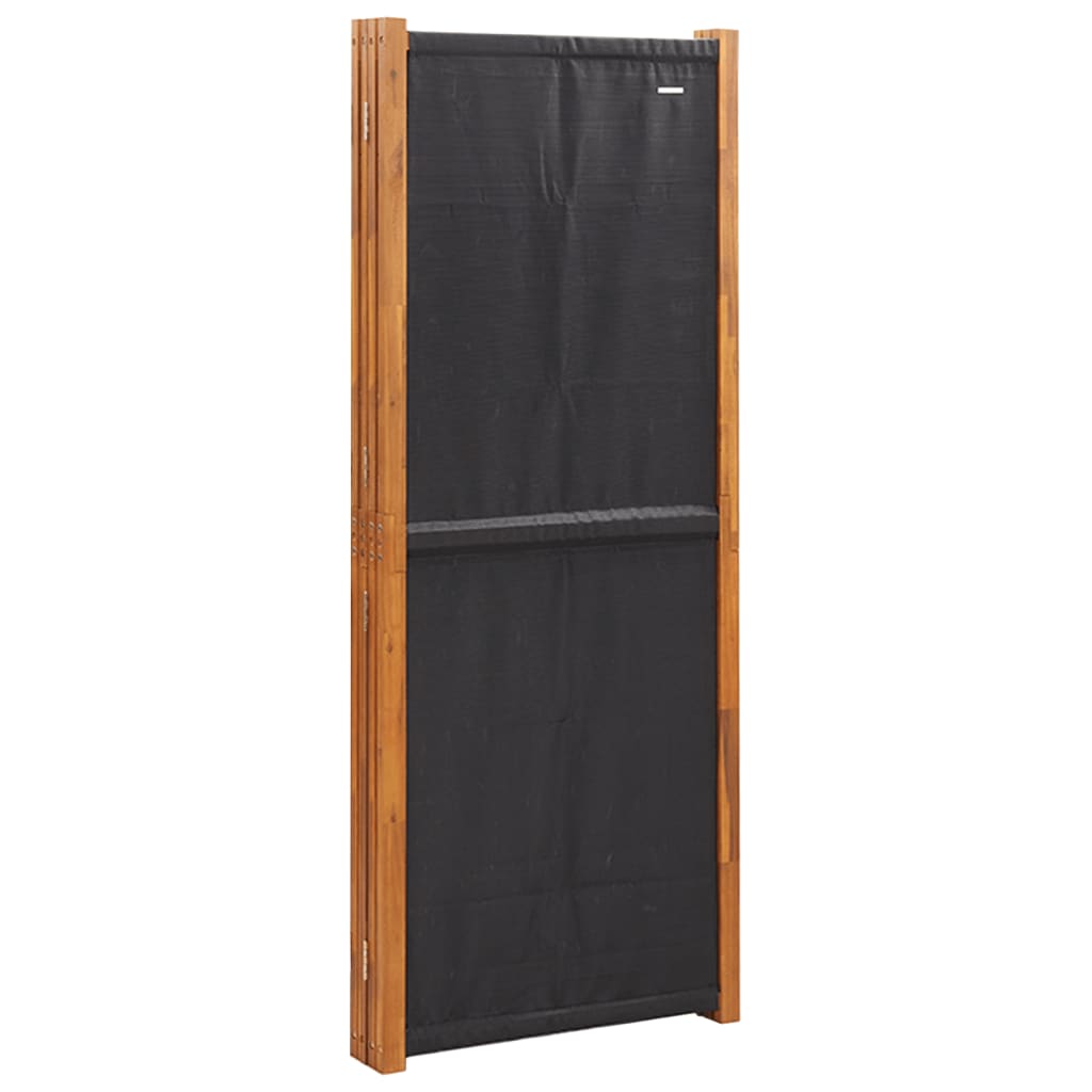 5-Panel Room Divider Black 350x180 cm - OLBRIT