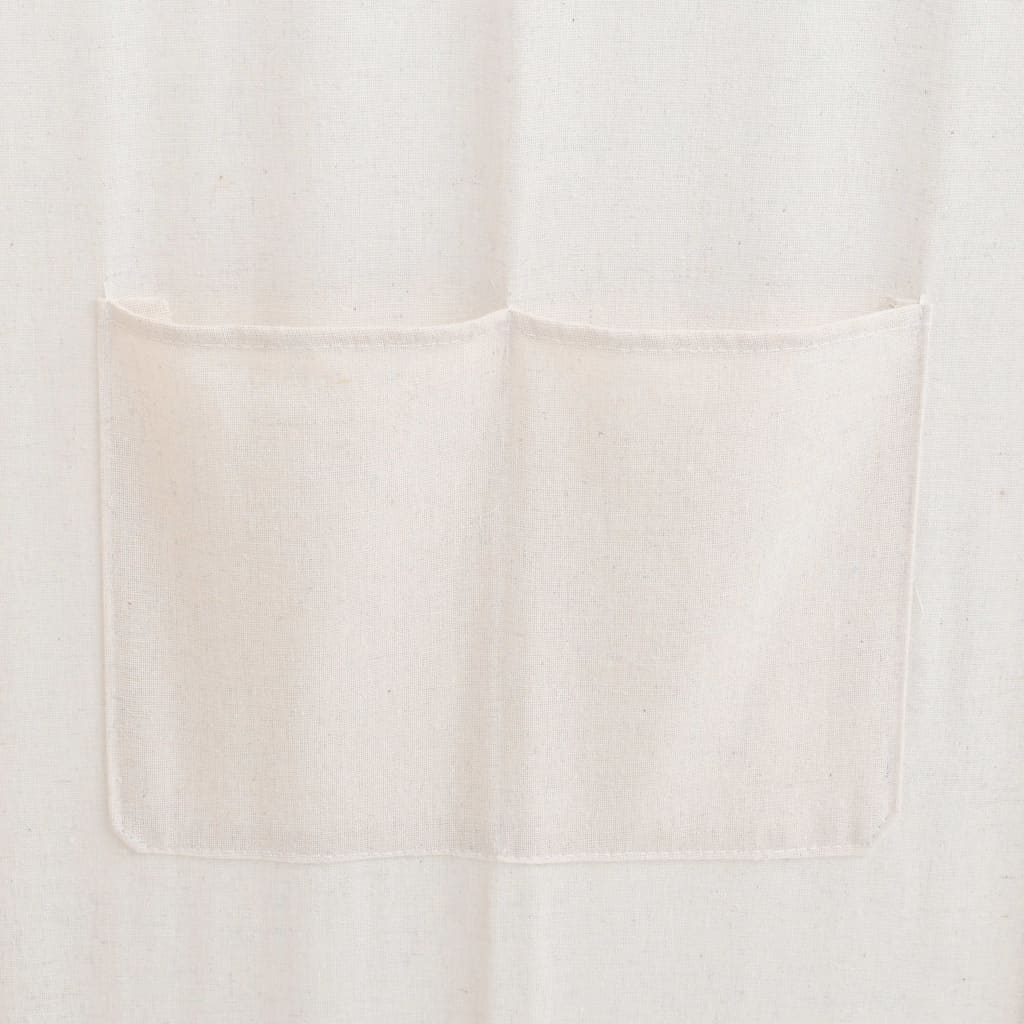 5-Panel Room Divider Cream 200x170x4 cm Fabric - OLBRIT