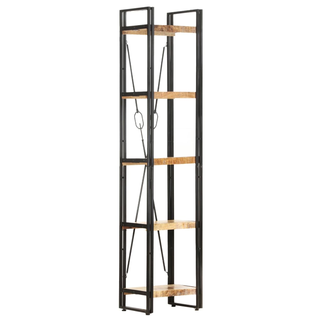 5-Tier Bookcase 39x30x180 cm Solid Mango Wood - OLBRIT