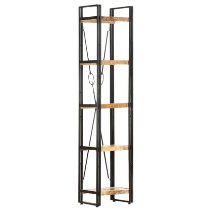5-Tier Bookcase 39x30x180 cm Solid Mango Wood - OLBRIT