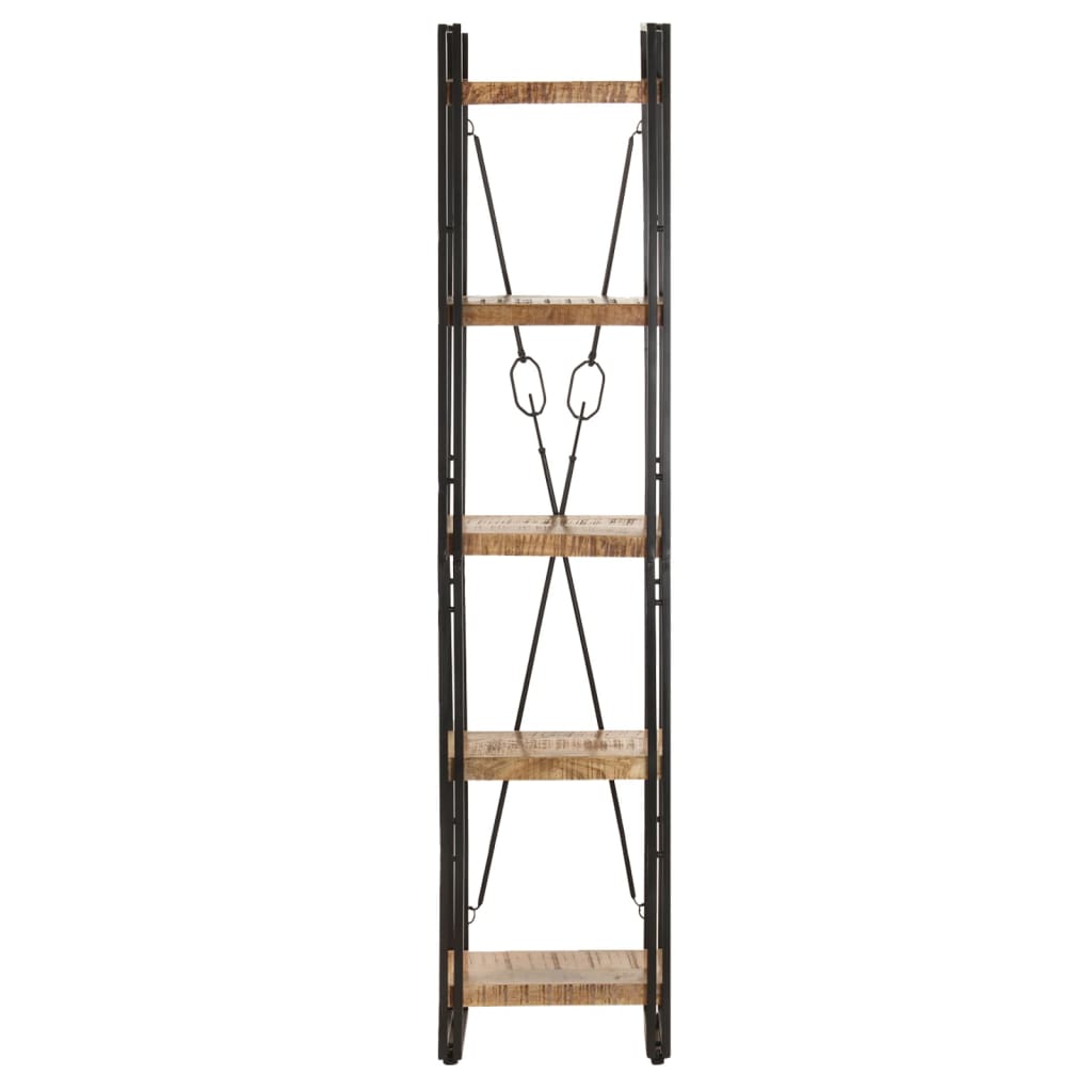 5-Tier Bookcase 39x30x180 cm Solid Mango Wood - OLBRIT