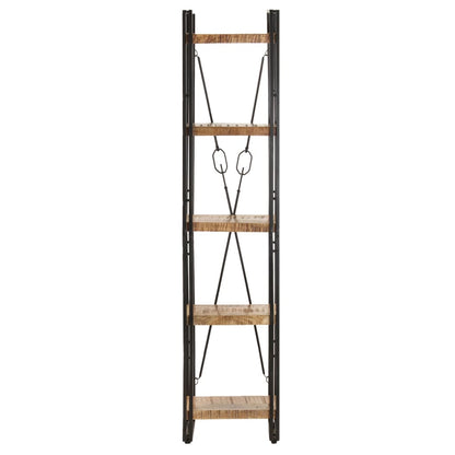 5-Tier Bookcase 39x30x180 cm Solid Mango Wood - OLBRIT
