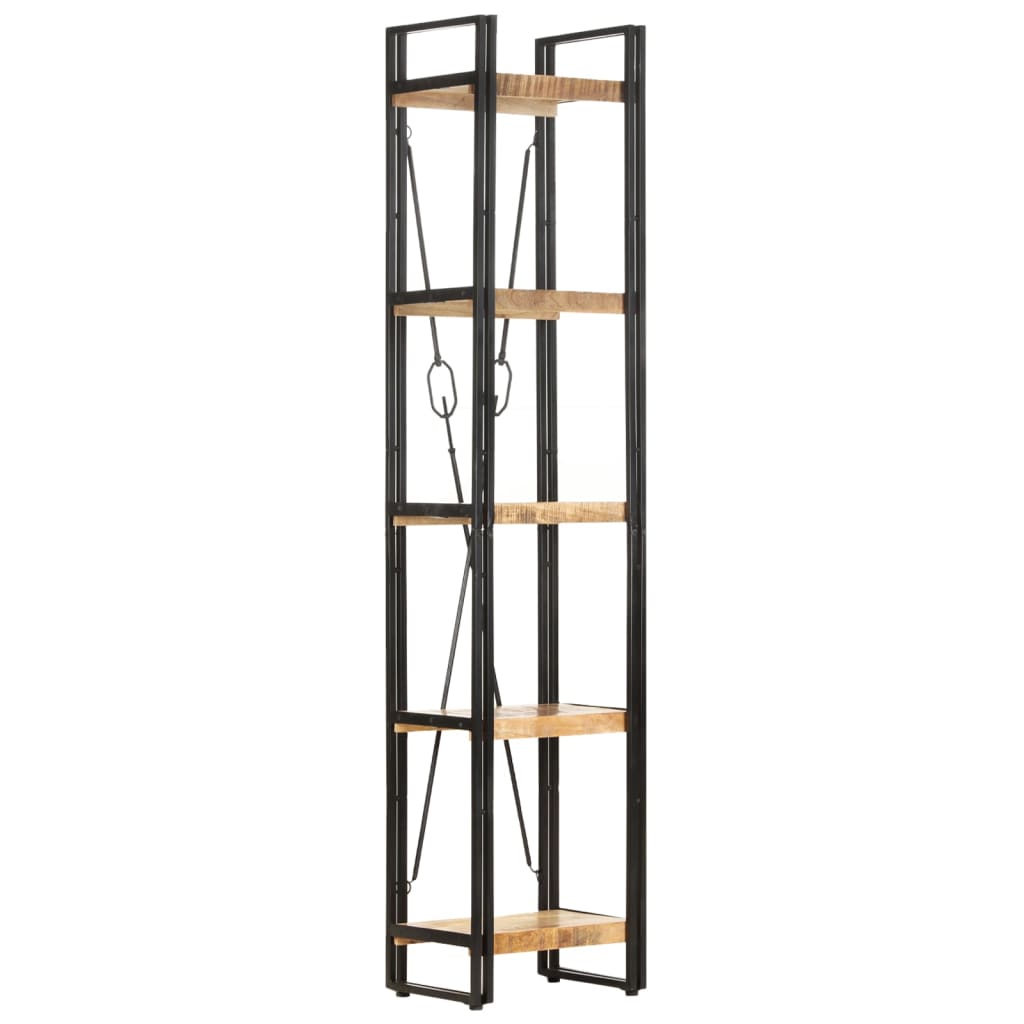 5-Tier Bookcase 39x30x180 cm Solid Mango Wood - OLBRIT