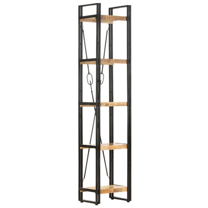 5-Tier Bookcase 39x30x180 cm Solid Mango Wood - OLBRIT