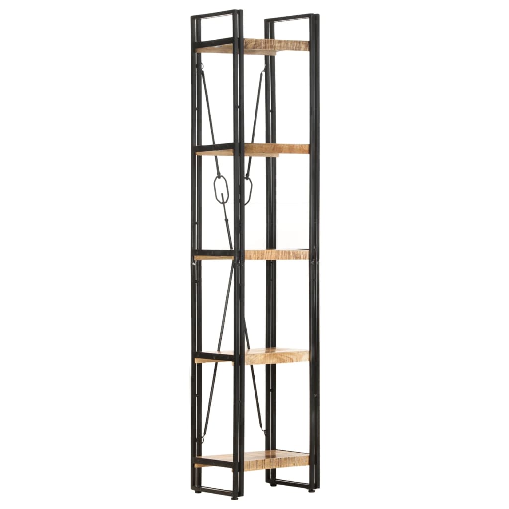 5-Tier Bookcase 39x30x180 cm Solid Mango Wood - OLBRIT