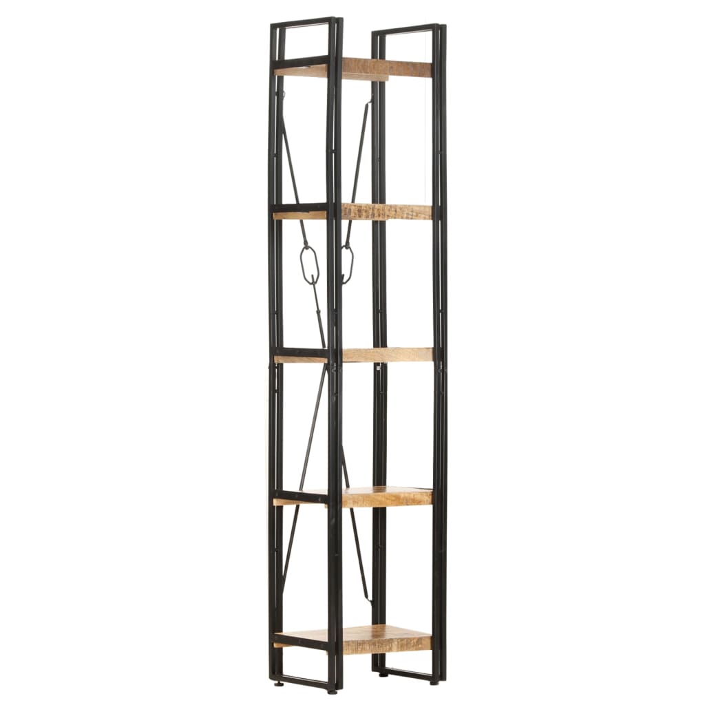 5-Tier Bookcase 39x30x180 cm Solid Mango Wood - OLBRIT