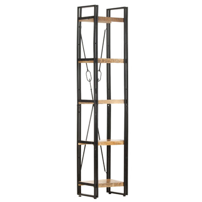 5-Tier Bookcase 39x30x180 cm Solid Mango Wood - OLBRIT