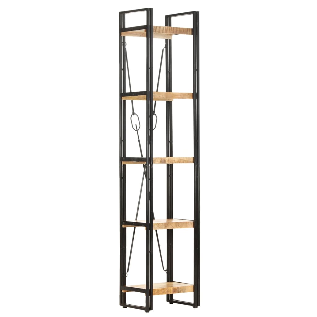 5-Tier Bookcase 39x30x180 cm Solid Mango Wood - OLBRIT