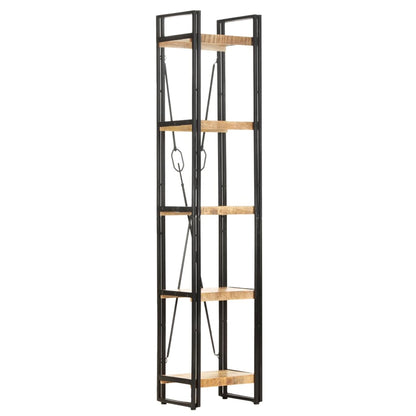 5-Tier Bookcase 39x30x180 cm Solid Mango Wood - OLBRIT
