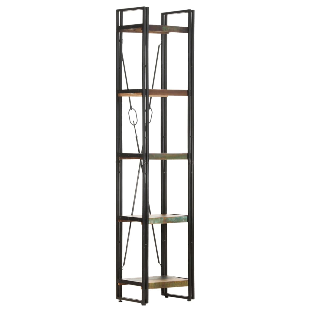 5-Tier Bookcase 40x30x180 cm Solid Reclaimed Wood - OLBRIT