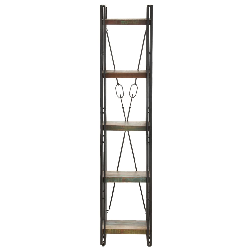 5-Tier Bookcase 40x30x180 cm Solid Reclaimed Wood - OLBRIT