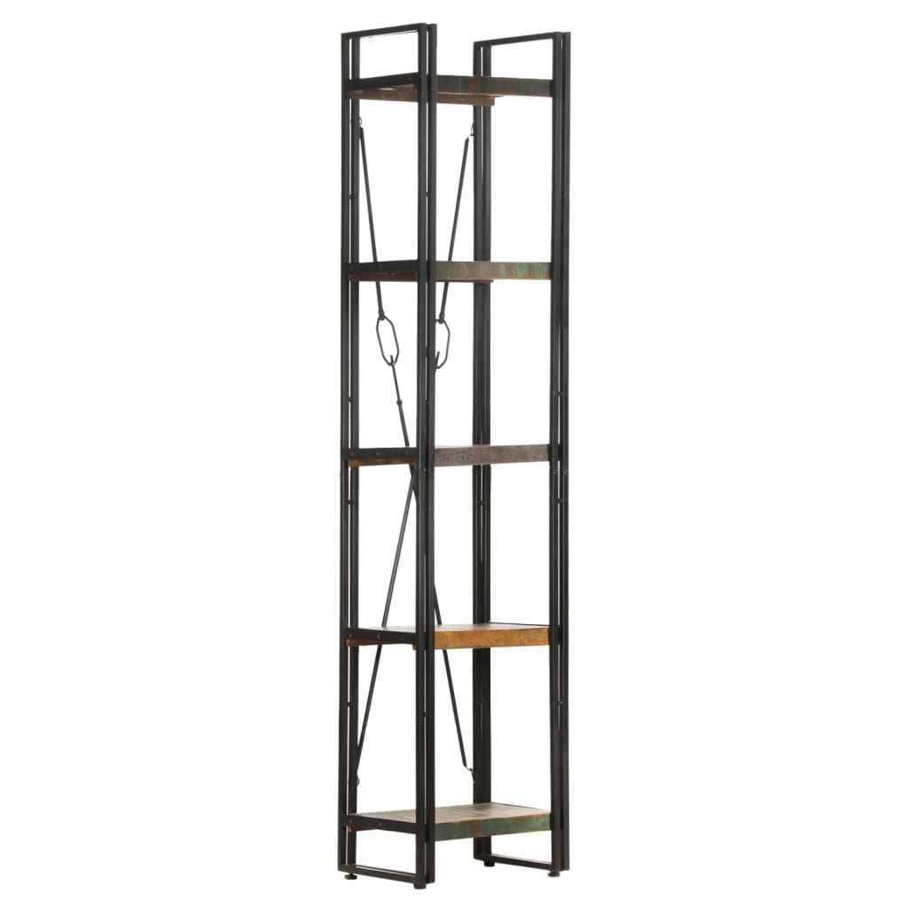 5-Tier Bookcase 40x30x180 cm Solid Reclaimed Wood - OLBRIT