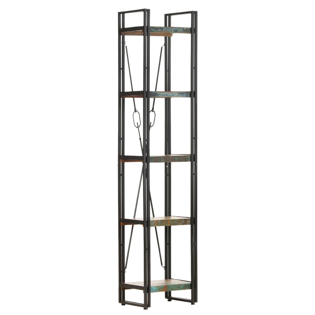 5-Tier Bookcase 40x30x180 cm Solid Reclaimed Wood - OLBRIT