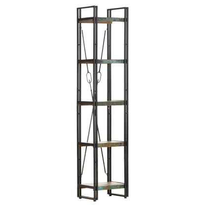 5-Tier Bookcase 40x30x180 cm Solid Reclaimed Wood - OLBRIT
