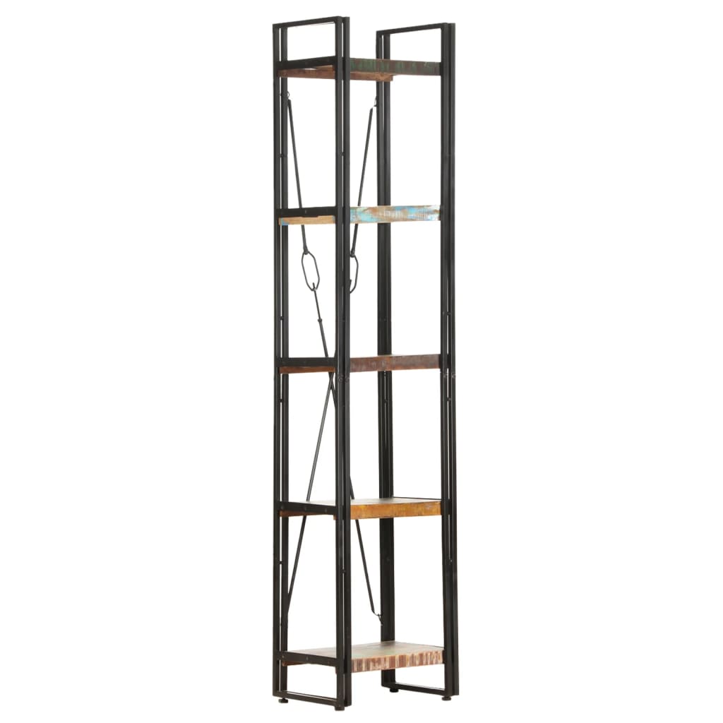5-Tier Bookcase 40x30x180 cm Solid Reclaimed Wood - OLBRIT