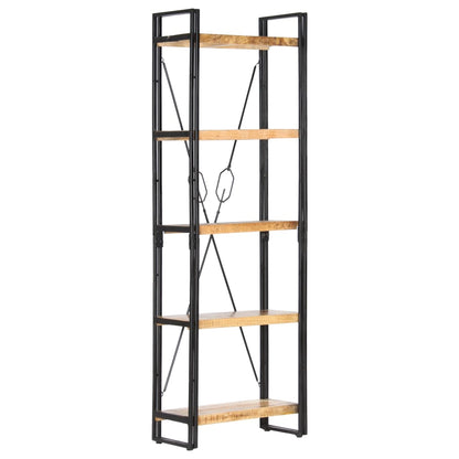 5-Tier Bookcase 60x30x180 cm Solid Mango Wood - OLBRIT