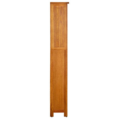 5-Tier Bookcase 70x22x140 cm Solid Oak Wood - OLBRIT