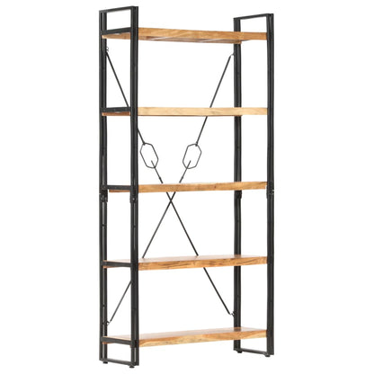 5-Tier Bookcase 90x30x180 cm Solid Acacia Wood - OLBRIT
