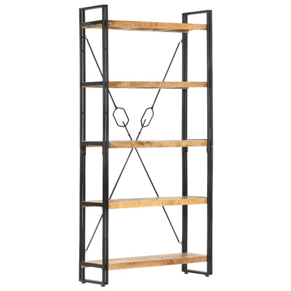 5-Tier Bookcase 90x30x180 cm Solid Mango Wood - OLBRIT