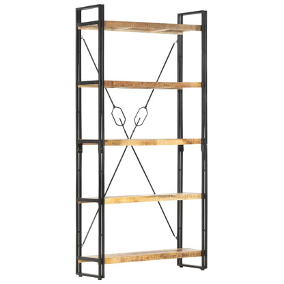 5-Tier Bookcase 90x30x180 cm Solid Mango Wood - OLBRIT