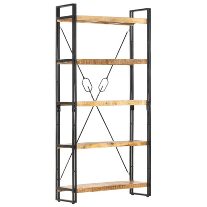 5-Tier Bookcase 90x30x180 cm Solid Mango Wood - OLBRIT