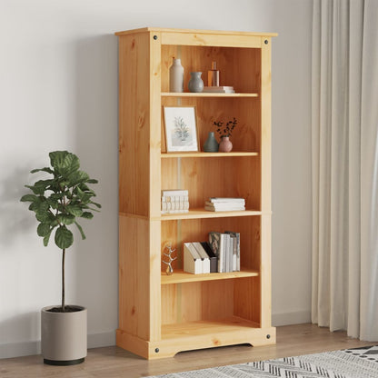 5-Tier Bookcase Mexican Pine Corona Range 81x40x170 cm - OLBRIT
