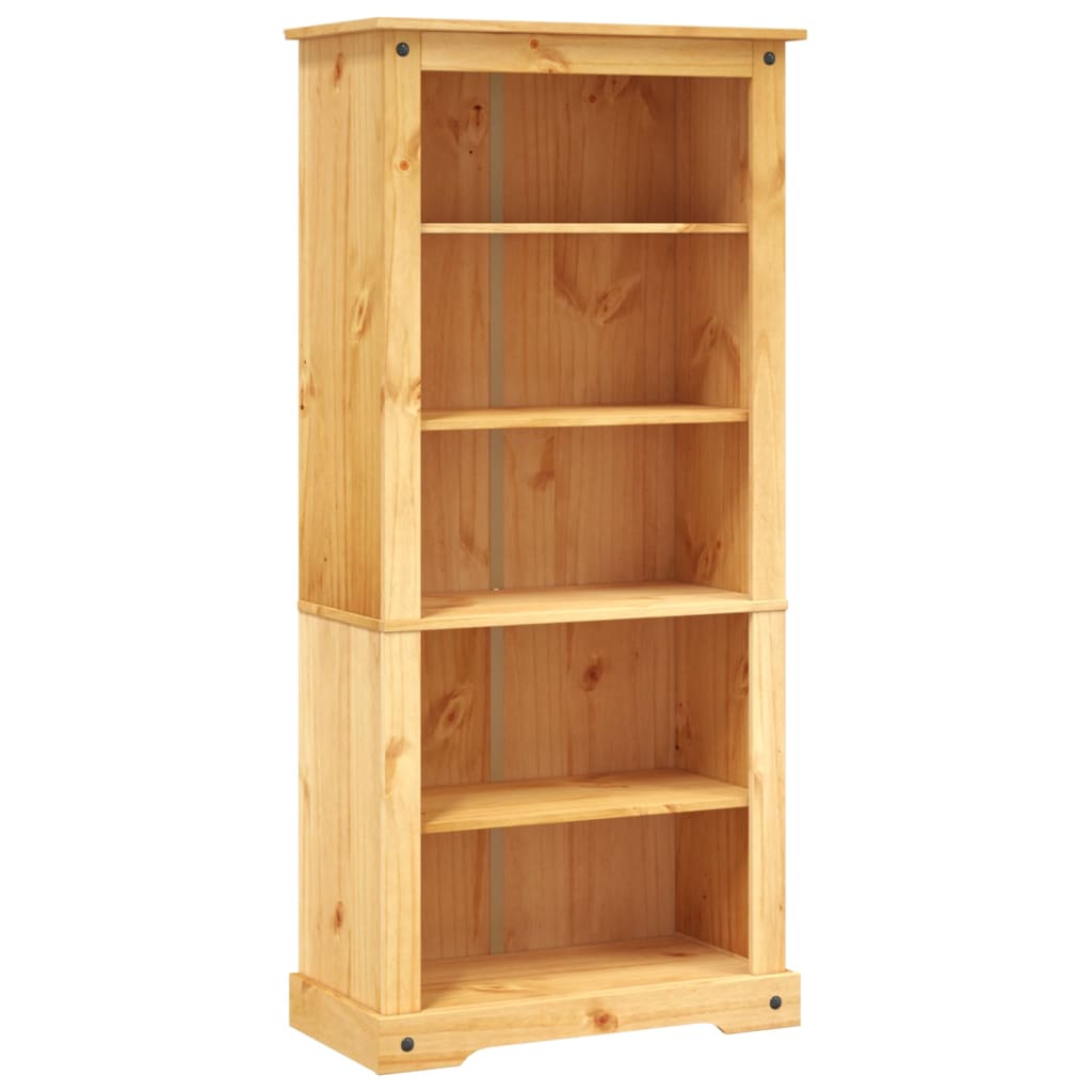 5-Tier Bookcase Mexican Pine Corona Range 81x40x170 cm - OLBRIT