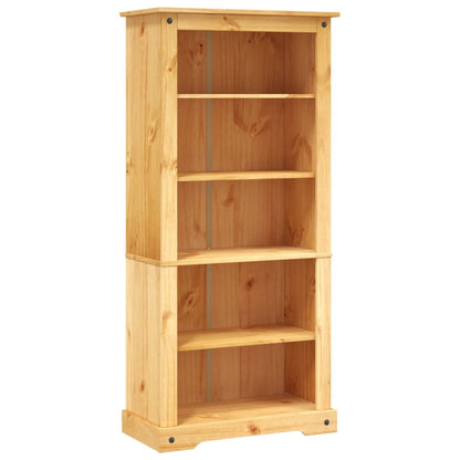 5-Tier Bookcase Mexican Pine Corona Range 81x40x170 cm - OLBRIT