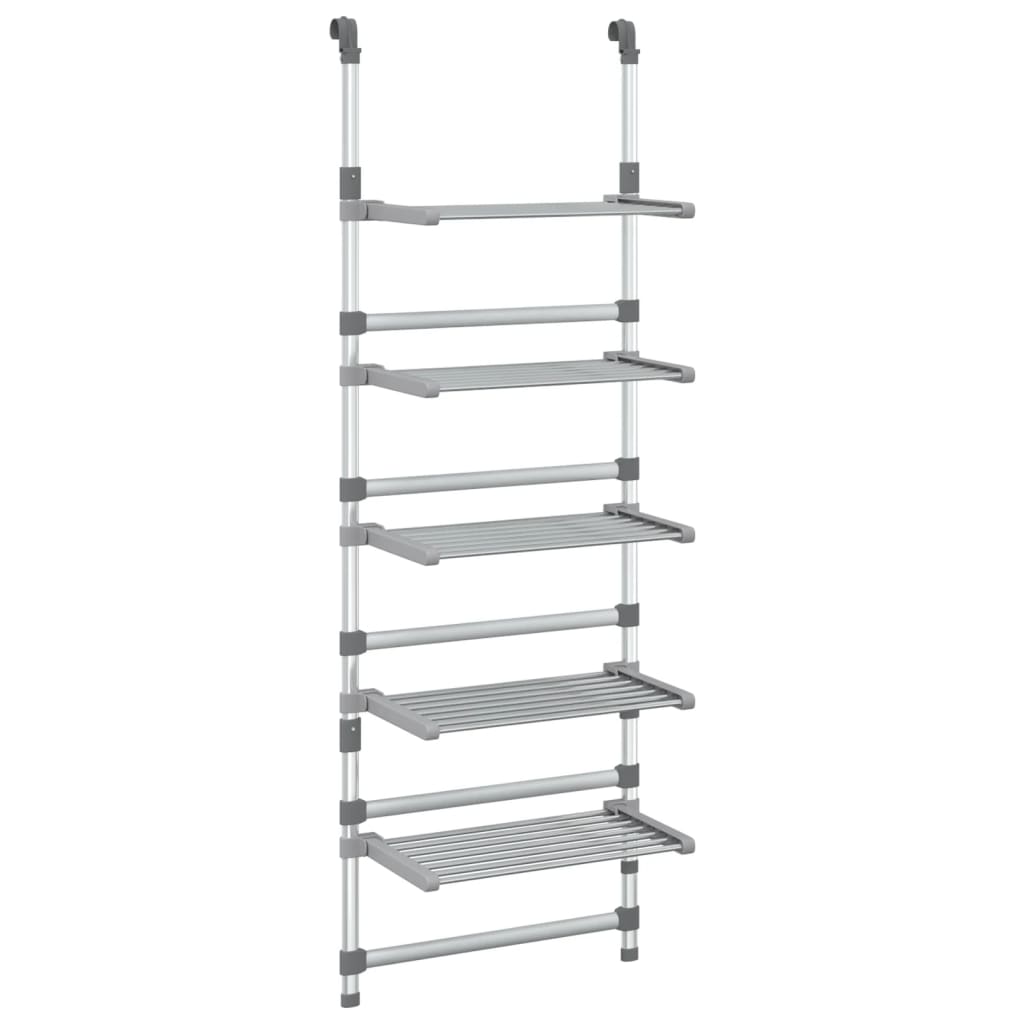 5-Tier Hanging Laundry Drying Rack Aluminium - OLBRIT