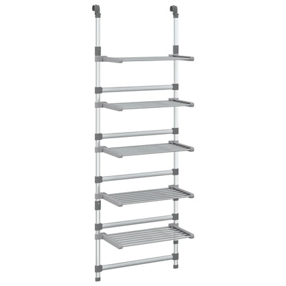 5-Tier Hanging Laundry Drying Rack Aluminium - OLBRIT
