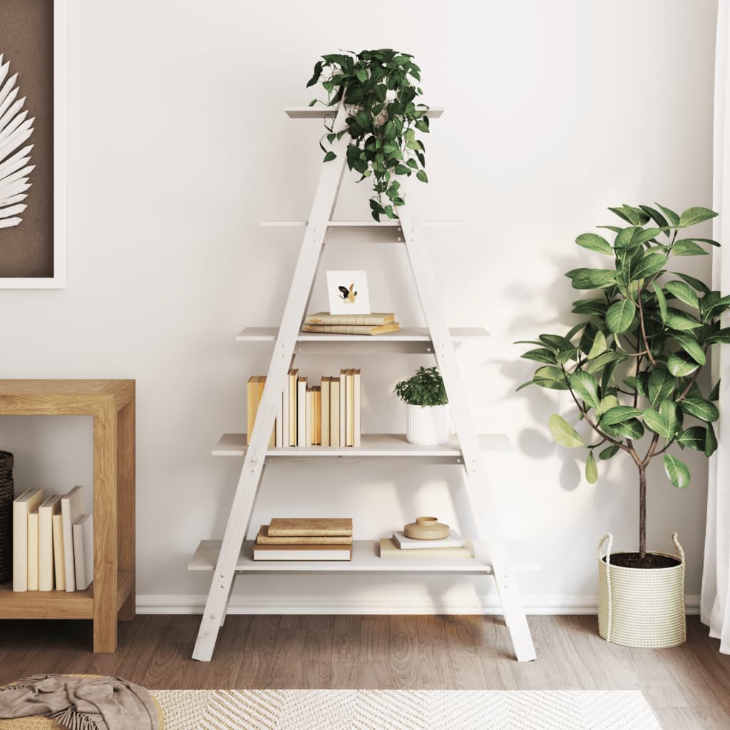 5-Tier Shelf A-shape 110x40x180.5 cm Solid Wood Pine - OLBRIT