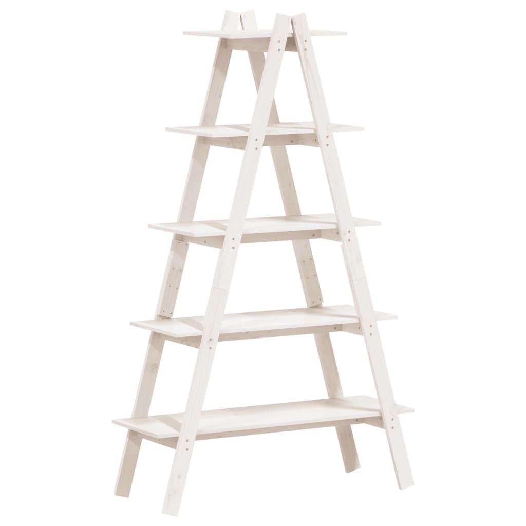 5-Tier Shelf A-shape 110x40x180.5 cm Solid Wood Pine - OLBRIT