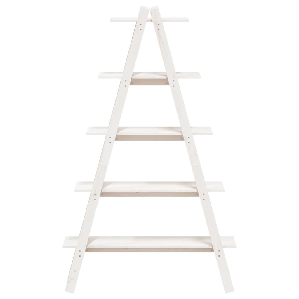 5-Tier Shelf A-shape 110x40x180.5 cm Solid Wood Pine - OLBRIT