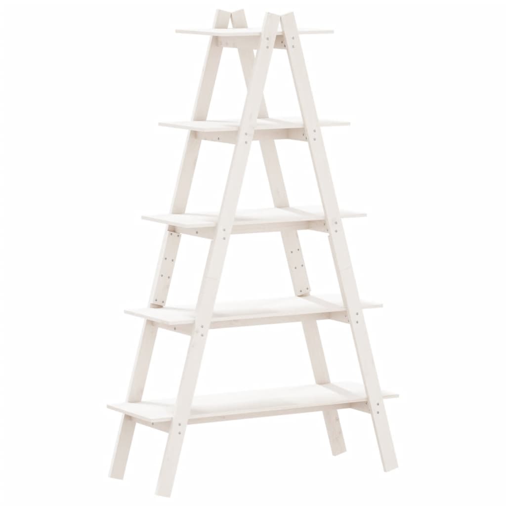 5-Tier Shelf A-shape 110x40x180.5 cm Solid Wood Pine - OLBRIT