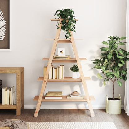 5-Tier Shelf A-shape 110x40x180.5 cm Solid Wood Pine - OLBRIT