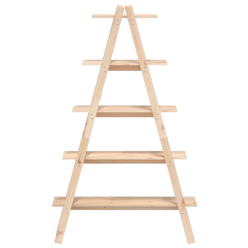 5-Tier Shelf A-shape 110x40x180.5 cm Solid Wood Pine - OLBRIT