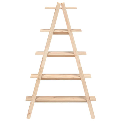 5-Tier Shelf A-shape 110x40x180.5 cm Solid Wood Pine - OLBRIT