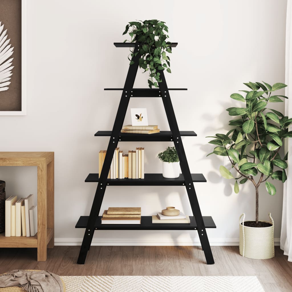 5-Tier Shelf A-shape 110x40x180.5 cm Solid Wood Pine - OLBRIT