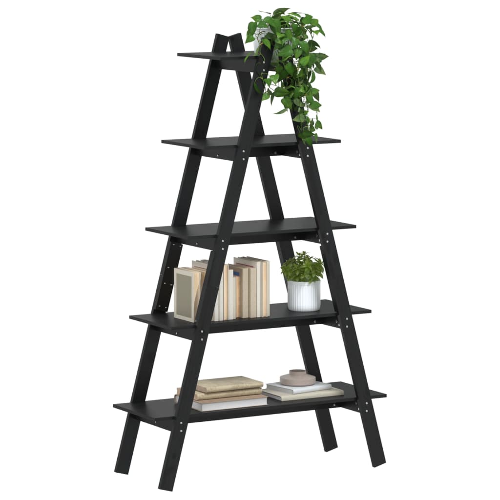 5-Tier Shelf A-shape 110x40x180.5 cm Solid Wood Pine - OLBRIT