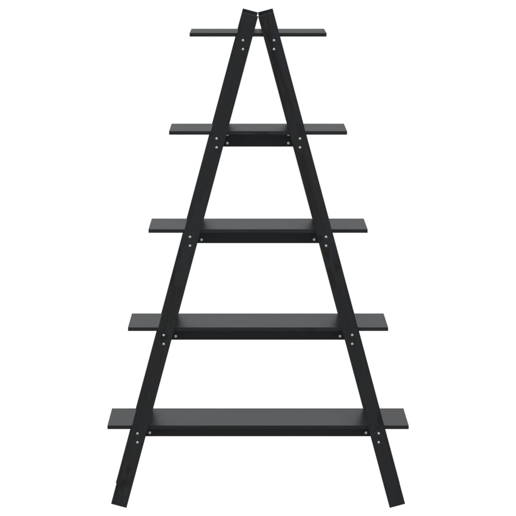 5-Tier Shelf A-shape 110x40x180.5 cm Solid Wood Pine - OLBRIT