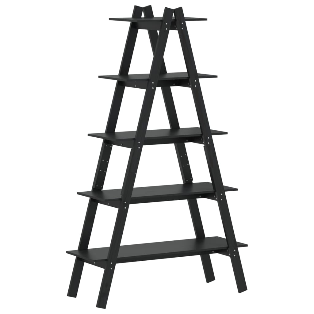 5-Tier Shelf A-shape 110x40x180.5 cm Solid Wood Pine - OLBRIT